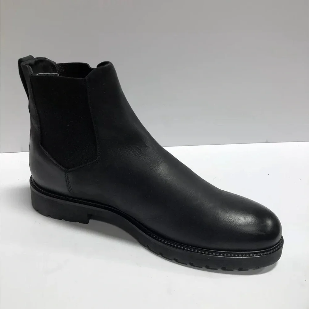 Ross Snow, Mens Fabio Chelsea Black Leather Boot, Size 11 M